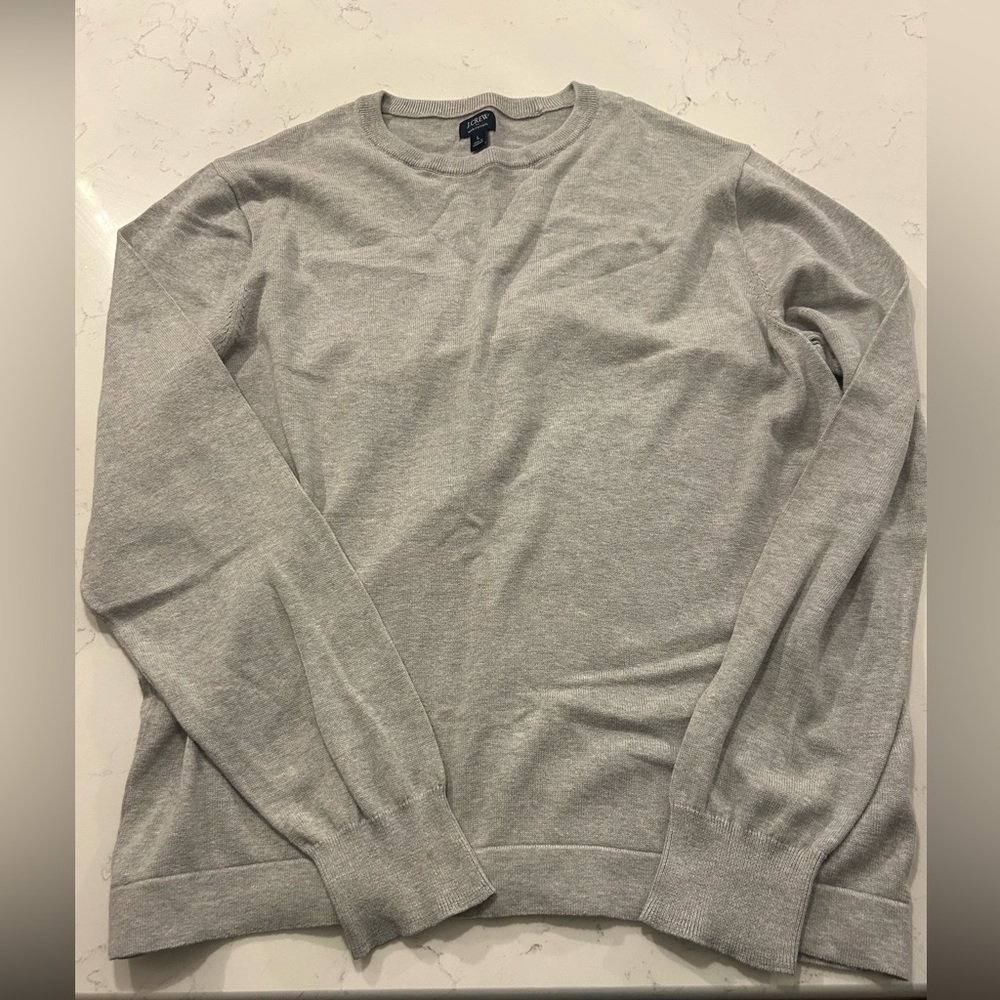 J.Crew Gray Crew Neck Sweater- size large